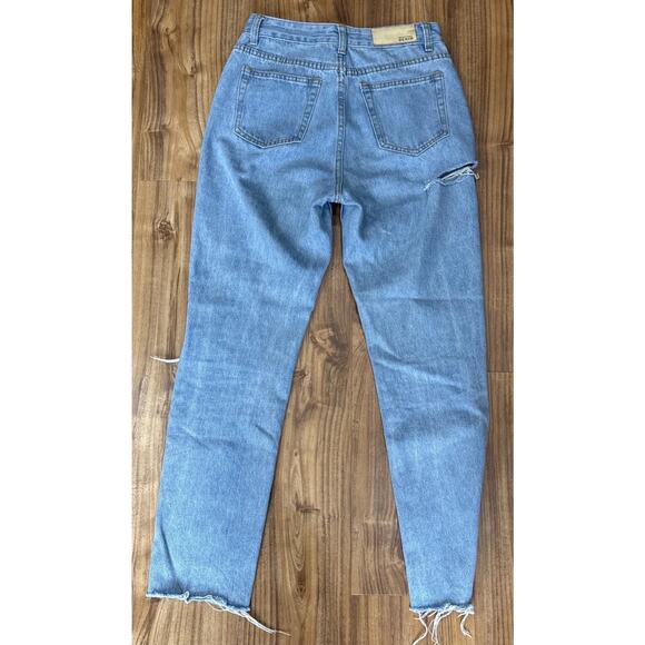 Nasty Gal Womens Distressed High Waste‎ Blue Jeans, Size UK 6/ US 4 - Picture 2 of 6